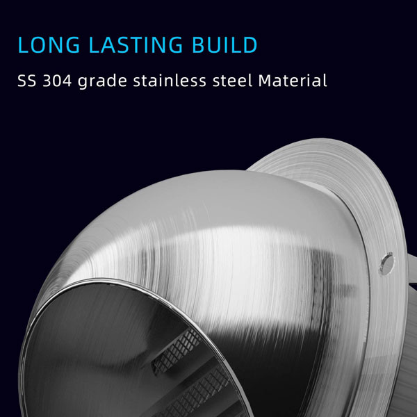 304 Stainless Vent Dryer Hood External Extractor