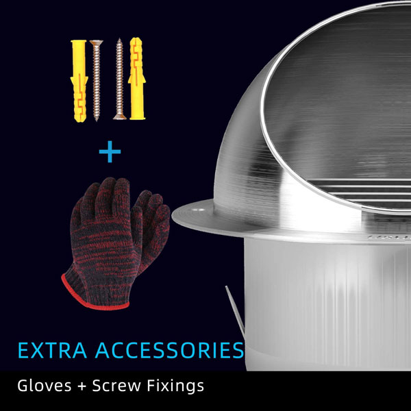 304 Stainless Vent Dryer Hood External Extractor
