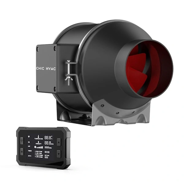 EC Inline Fan With Thermo-hygrometric product view 1