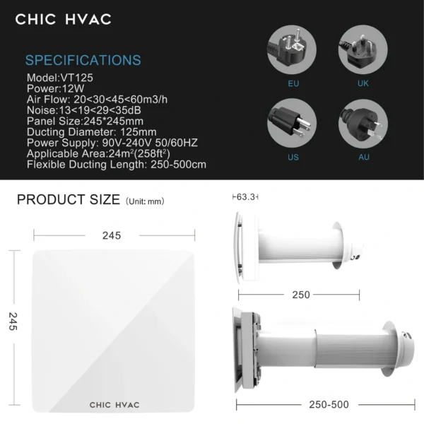 Heat Recovery Ventilator VT125 gallery image 5