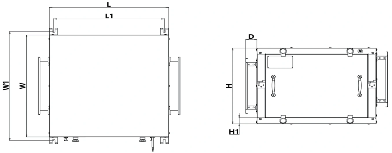 KTJ Cabinet Fan Series product size diagram