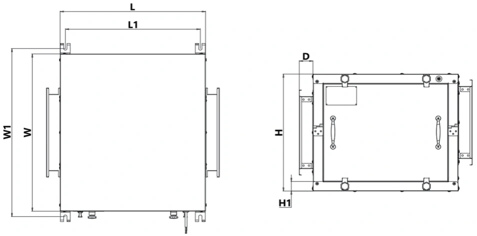 KTJ Cabinet Fan Series product size diagram